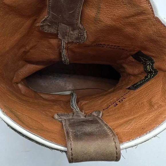 J.B Dillon Men 10B Leather Distressed Western Boots Embroidered Square Toe Rodeo - Picture 12 of 16